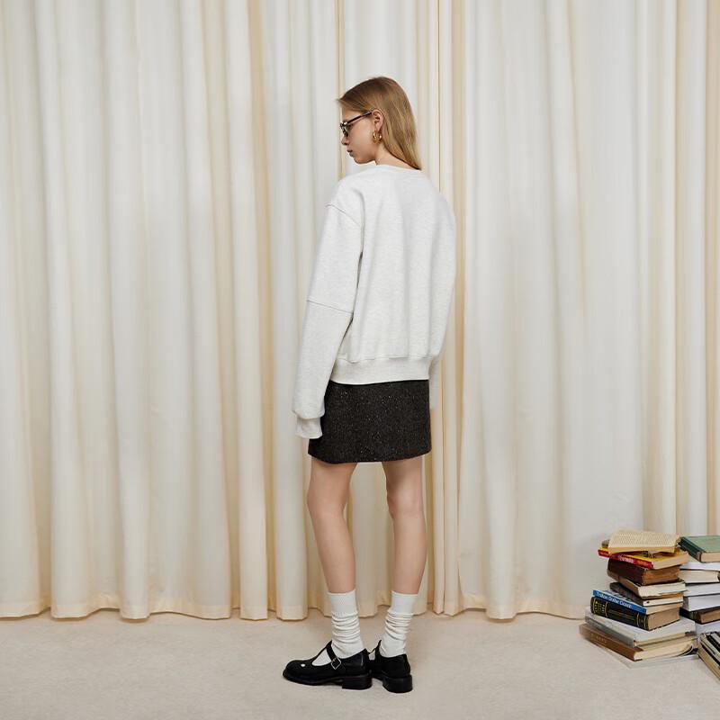 GRÜNER GÜRTEL Damen Sweatshirt mit Welpenmuster und Fleecefutter