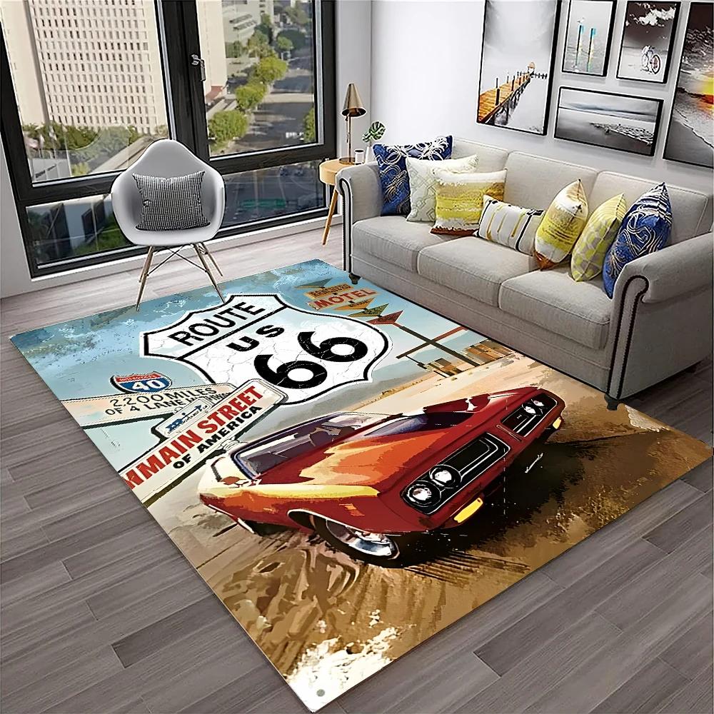 Mother Road,Historic Route 66,mãe estrada Carpet Rug for Home Living Room Bedroom Sofa Doormat Decor,Area Rug Non-slip Floor Mat