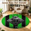 Round Rug Custom NameBorussia Mönchengladbach Pattern Non Slip Carpet Home Floor Decor