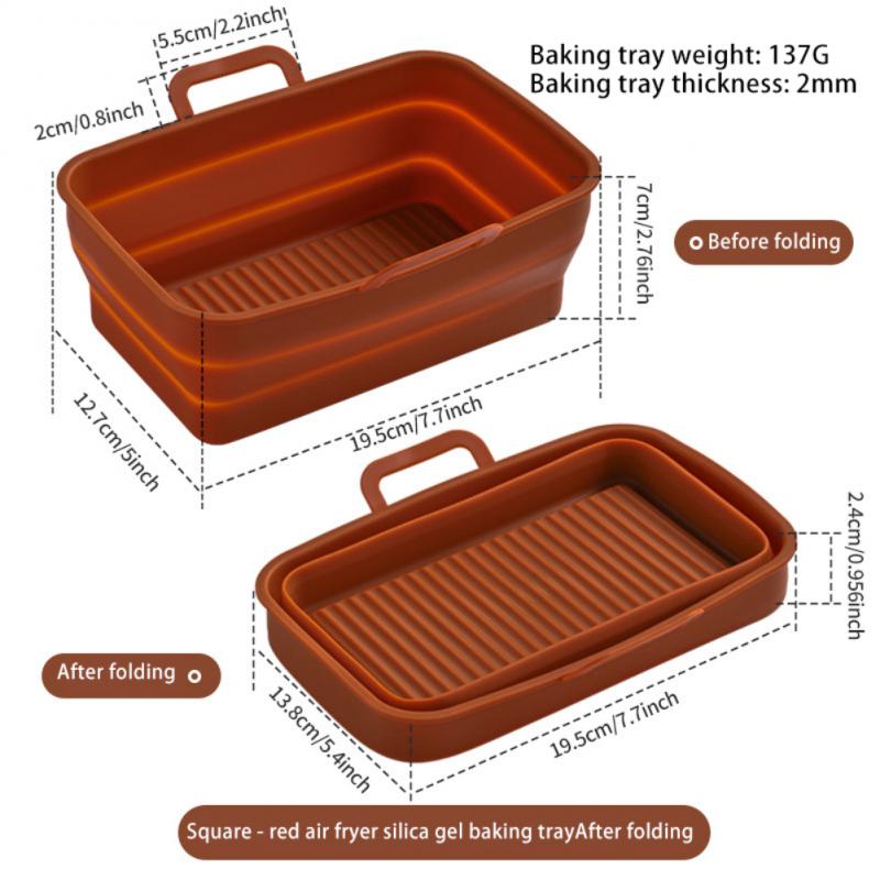 Liner Basket Replacement Reusable Square Replace Foldable For Cake Baking Cooking Pizza Kitchen Accessories Basket Mat Airfryer