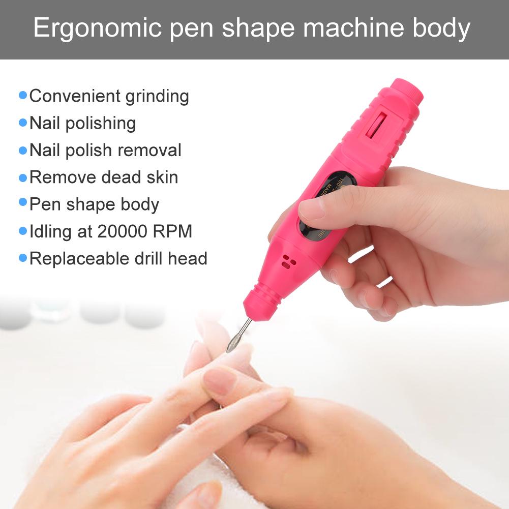 USB Portable Electric Nail Drill Machine Nail Drill Manicure Nail Polisher Tool Kit