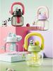 High-Capacity Dual-Use Summer Straw Cup for Girls - Portable Space-Saving Design