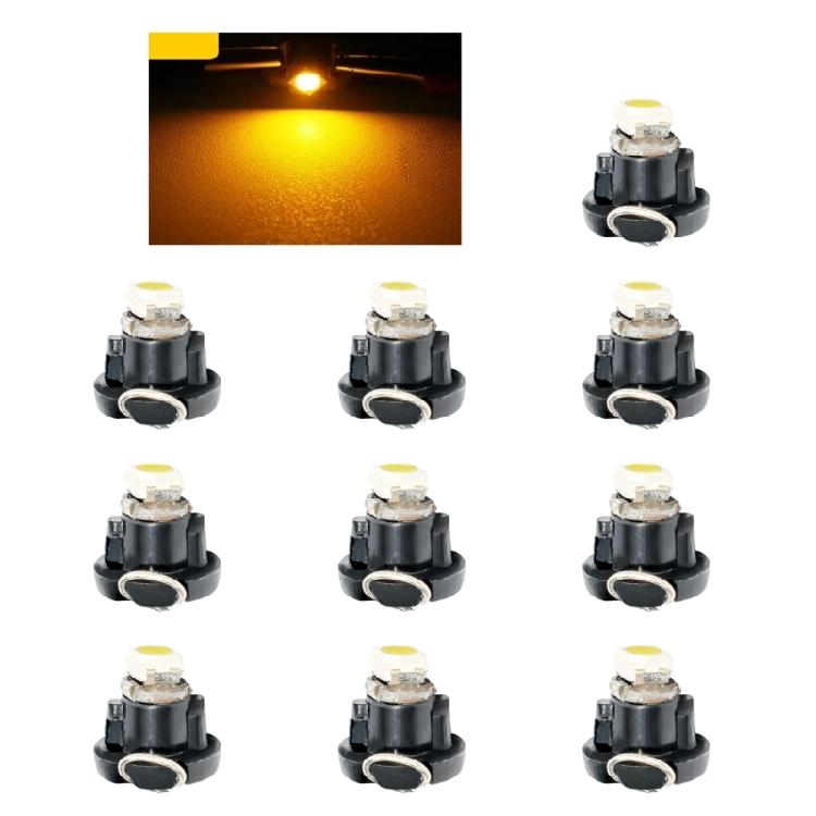 

10Pcs T3 4.2 4.7 LED Bulbs for Automotive Dashboard Interior Instrument Lighting Dashboard Indicator Lamp 12V жёлтый