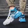 Men's High-top Chunky Sneakers Colorblock Breathable Non-slip Casual Sports Shoes