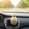 Car Air Freshener Wooden Man Shape Natural Wood Essential Oil Diffuser No Residue for Car Interior Decoration Long-Lasting Scent
