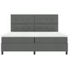 Boxspring Bed with Headboard Dark Gray 200 X 200 Cm Fabric