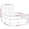 3143014 vidaXL Lit à sommier tapissier et matelas Gris foncé 120x200cm Velours