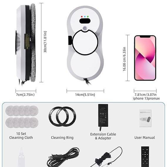 2025 Top-Selling Automatic Intelligent Window Cleaning Robot with Remote Control for High-Rise Glass