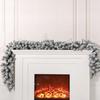 2.7M Artificial Christmas Garland PVC White Snow Cedar Velvet Rattan Simulation Flexible Pine Leaf Rattan Strip Shop Window