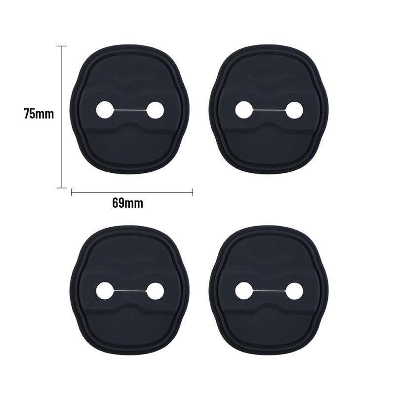 For NISSAN Altima 2010- Silicone Car Door Lock Buckle Protection Cover Elastic Anti-Collision Shock Absorbing Pad