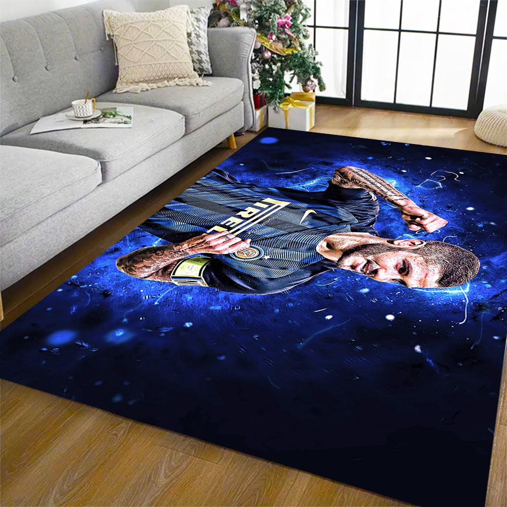 Inter Milan Player Action Area Rug Perfect for Hallway Playrooms Game Room Kitchen Antislip Carpet Office home decor Wedding Party Gift