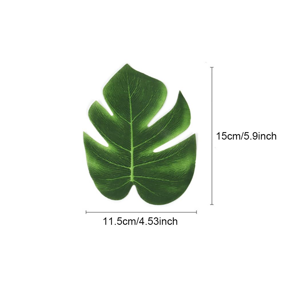 12 шт. искусственных тропических пальмовых листьев для джунглей, сафари, пляжа, гавайской тематики, свадьбы, дня рождения, вечеринки, стола, растительного декора