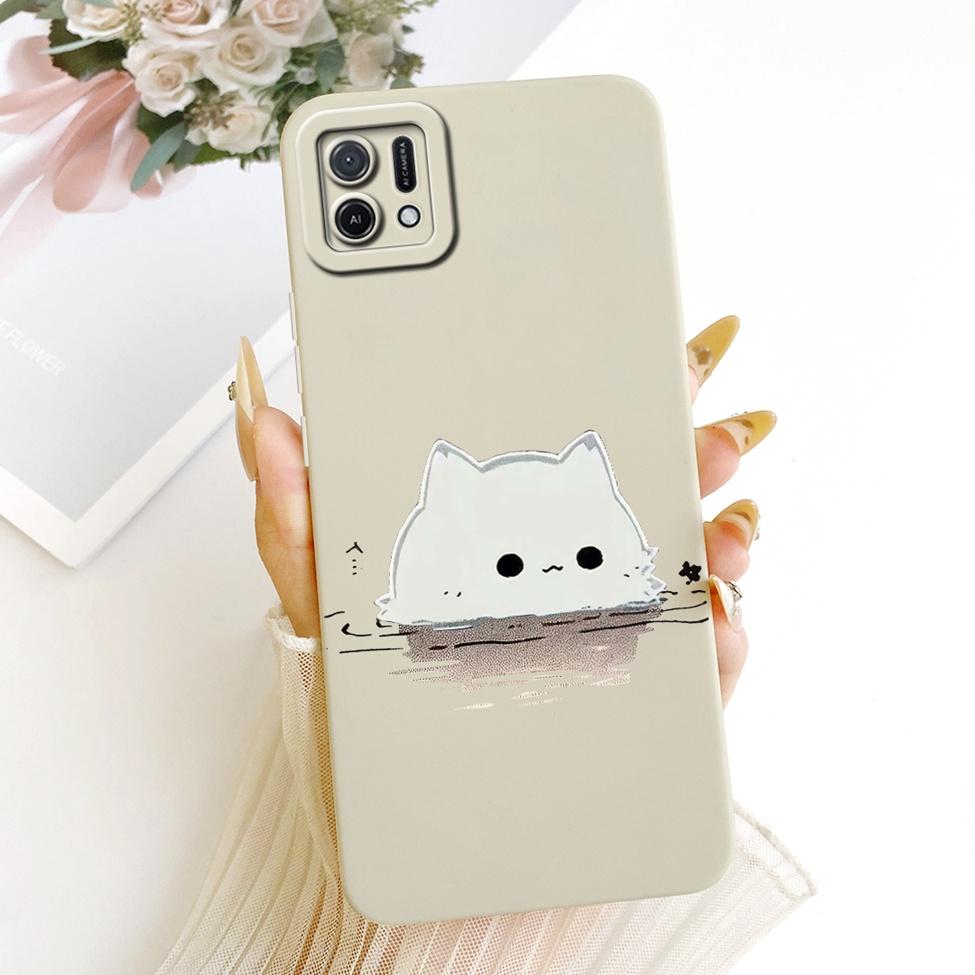 For Oppo A16k CPH2349 Casing For Oppo A16e CPH2421 Cover Fashion Cartoon Cute Funny Painted Silicone Phone Case