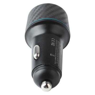 DC 12?24V autonabíječka 95W USB PD duální port rychlé nabíjení styl uhlíkových vláken zapalovač cigaret