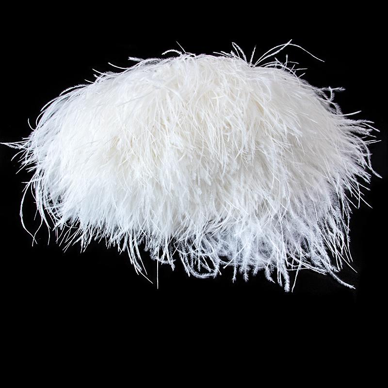 FeatherHigh Quality Ostrich Feather Trim Fringe Natural Ostrich Feather Ribbon Trimming for Party Dress Sewing Wedding Accessories 1 M