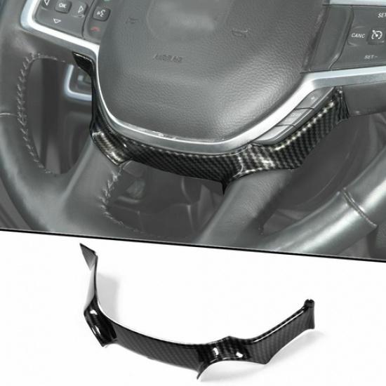 For 1500 Dodge Ram 18+ Carbon Fiber Steering Wheel Frame Trim Cover Accessories