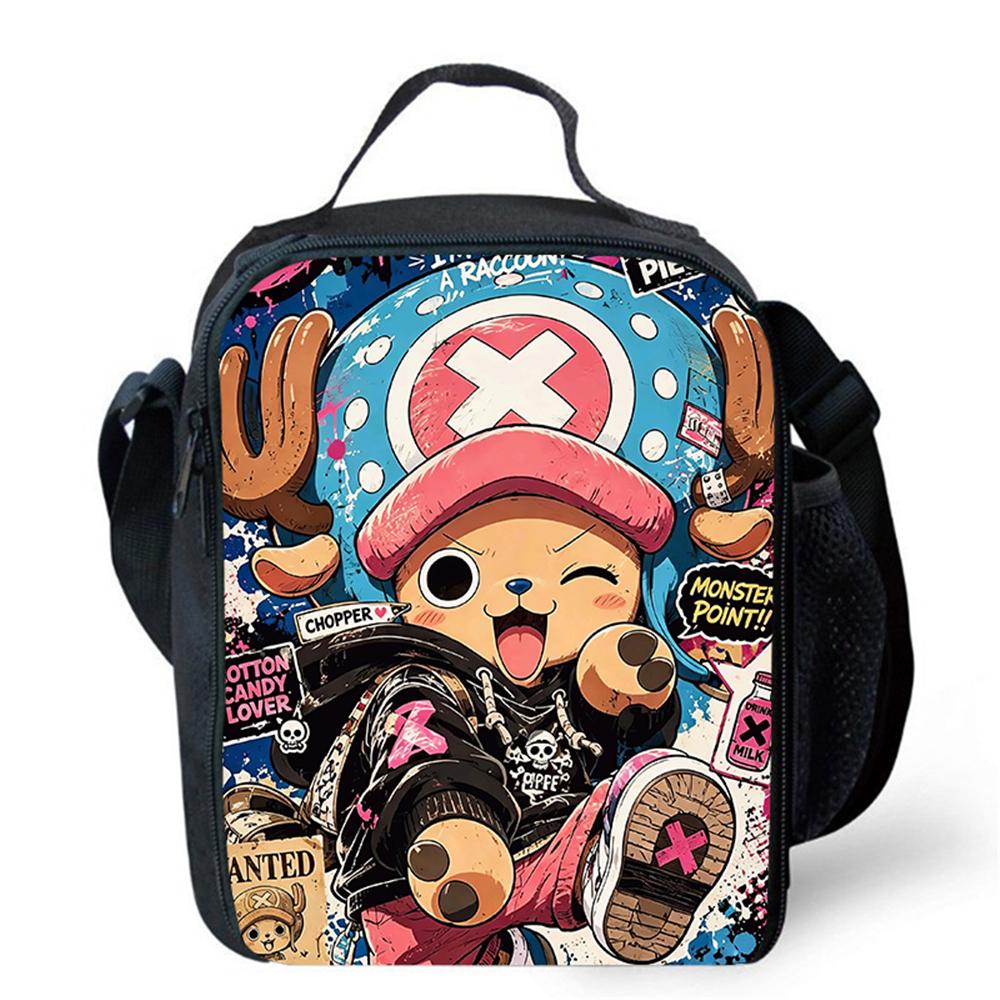 One Piece Lonchera Térmica Cartoon Thermal Lunch Bag Lightweight Portable Cooler Tote For Boys Girls School Picnic Camping Trip