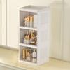 Transparent Cosmetics Storage Box Flat Cover Double Door Storage Box Storage Rack  Bedroom