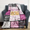 90Th Birthday Celebration Cozy Blanket Soft Warm Cozy Great for Sofa Couch Office Bed Picnics Four Seasons Universal Stylish Y27