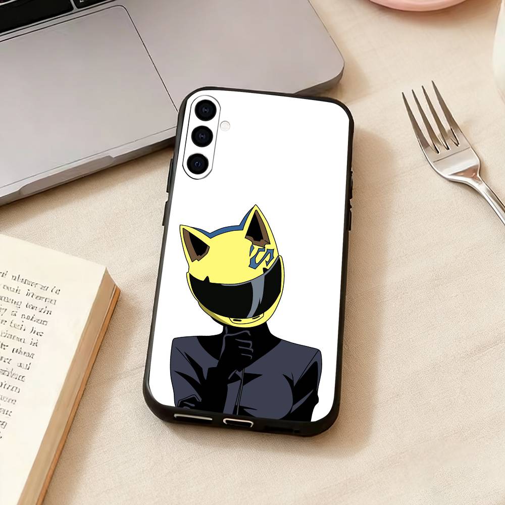 Anime DuRaRaRa C-Celty Sturluson Phone Case Black Silicone Soft For Samsung Galaxy A73,A72,A71,A70,A53,A52,A51 Samsung a42 5g