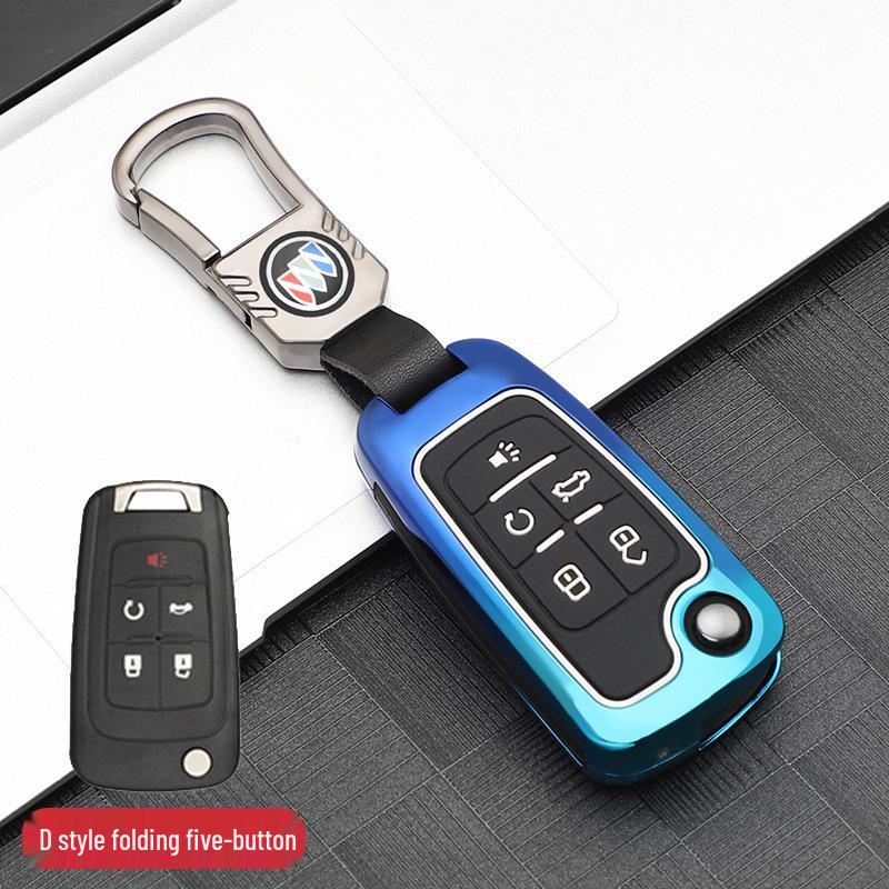 Gradient Key Case for Buick: Fits Verano, LaCrosse, Encore, Regal, Yinglang - Folding Design with Buckle
