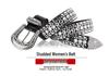 Unisex Fashion Rivet Belt with Rhinestone Alloy Pin Buckle