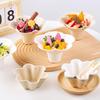 10Pcs Petal Shaped Disposable Paper Bowl Picnic Birthday Party Handheld Home Ice Cream Dessert Packing Cup Fruit Oat Yogurt Bowl