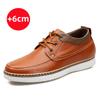 Italian Style Men's Genuine Leather Casual Shoes Outdoor Oxford Shoes Anti Slip Wear-resistant Men's Height Increasing Shoes