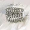 Meier Damen Armband Retro Strass Elastisch Breit