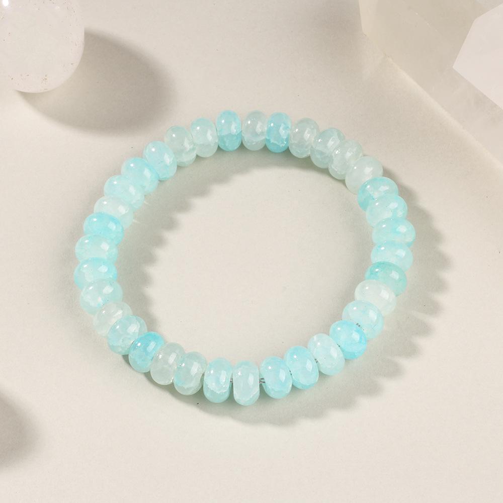 Festive Gifts Blue Kyanite Abacus Beaded Bracelet Calming Fashion Jewelry For Men And Women Daily Wear Simple Versatile Accessory