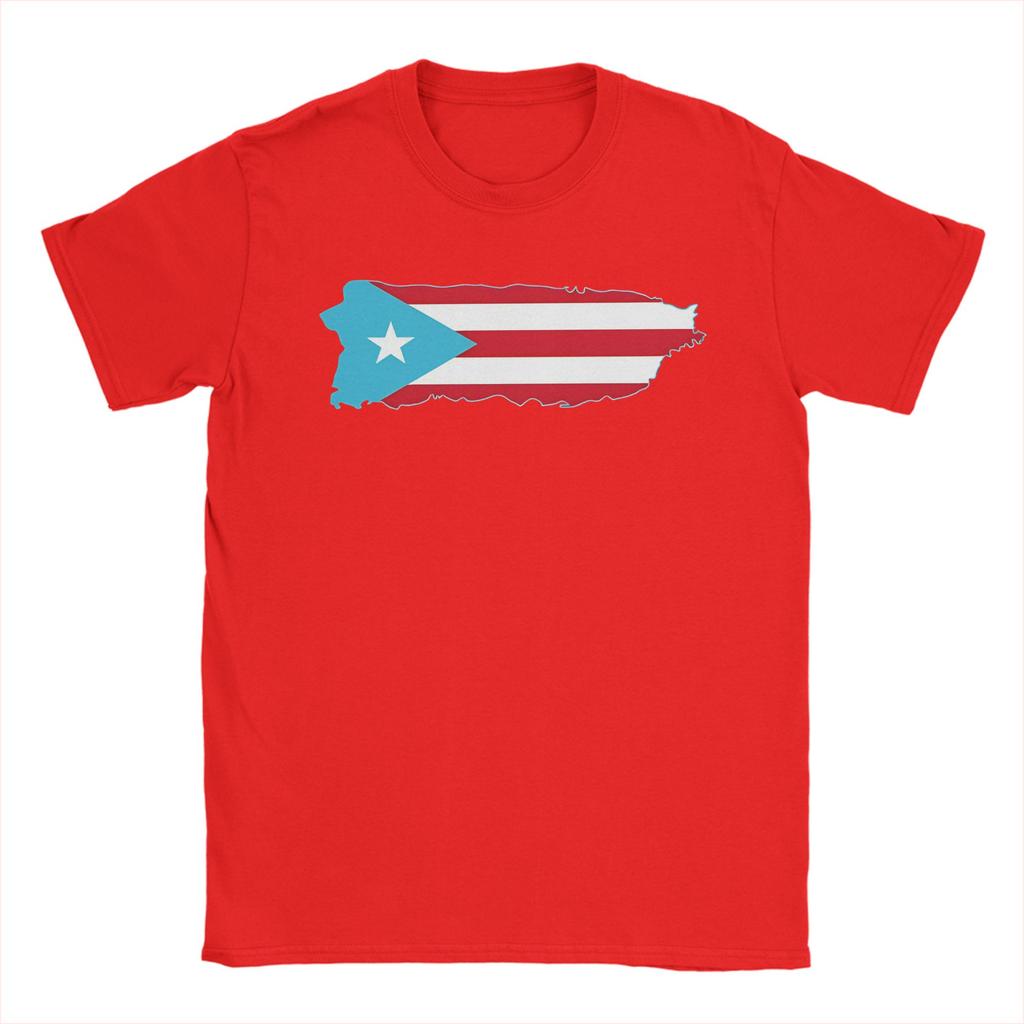 Unisexs TShirts Puerto Rico Map Funny Cotton Tees Short Sleeve  T Shirts Crew Neck Tops Adult