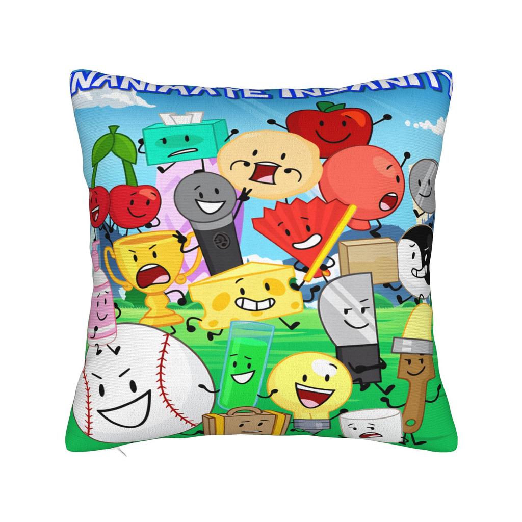 BFDI Inanimate Insanity All Characters Pillowcases Novelty Pillow Case For Couch Sofa Bedroom Comfy Pillow Cover