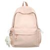 Schoolbag Solid Color ins Large Capacity Stylish Simple Versatile Travel School Bag Elementary School Elementary School Junior High School College 