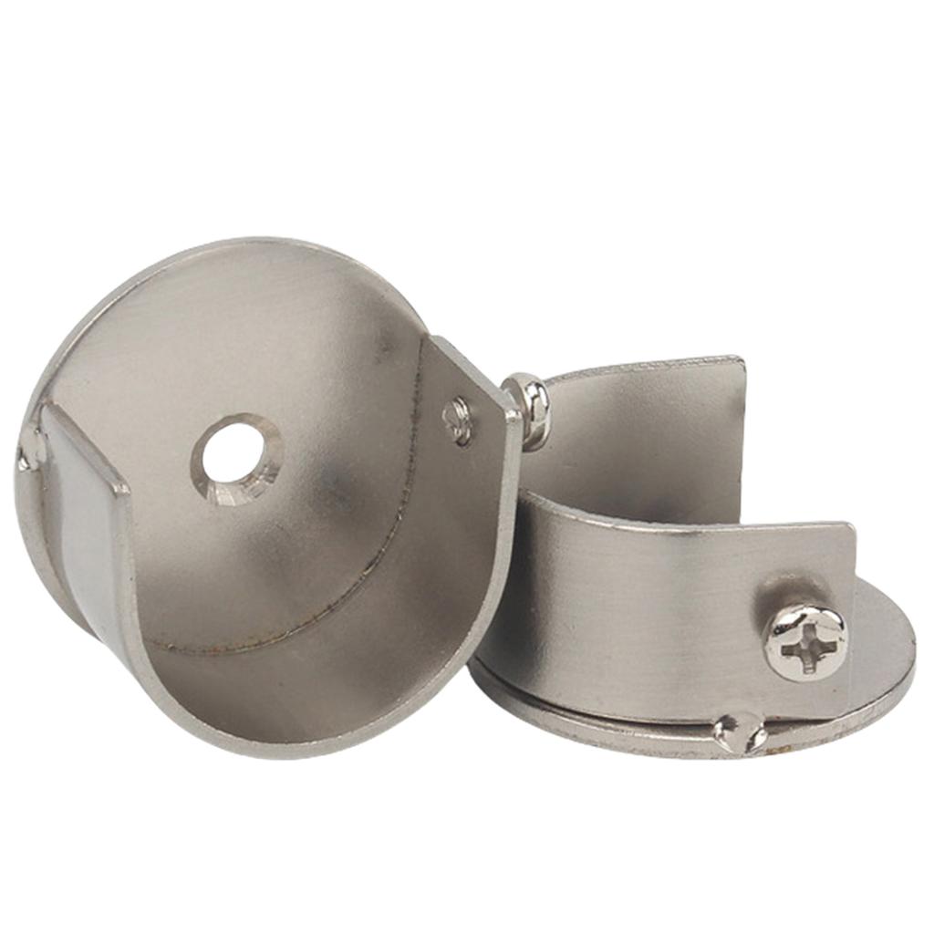 2Pieces Curtain Rod Brackets Curtain Holder for 28mm Curtain Pole Wall Mount Zinc Alloy For Medium and Heavy Curtains
