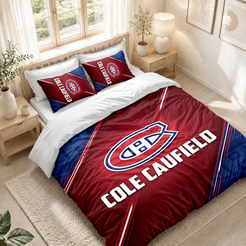 Bedding Set 1 Duvet Cover 2 Pillowcases Montreal Canadiens Print Bedroom Home Decoration