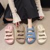 Summer New Thick-soled Retro Slippers Women's Fashion Trendy Wear One-word Beach Vacation Cool Slippers Women