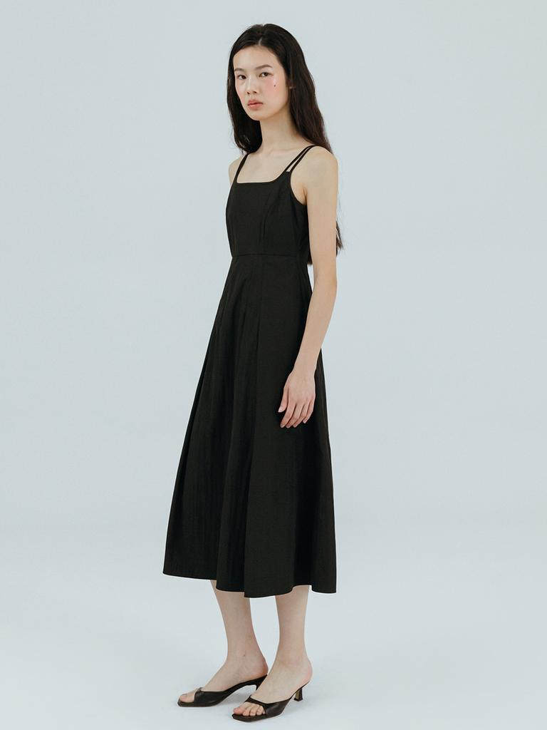 Etmont Slip Twin Strap Dress, Black