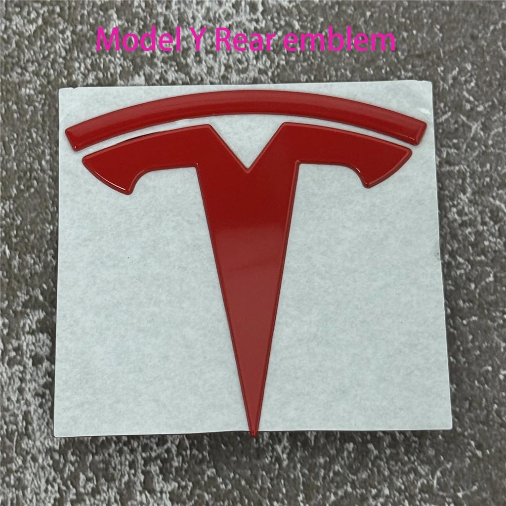 100% Authentic Tesla Model 3/Y Metal Logo Emblem - Front or Rear Trunk Replacement Kit Exterior Decoration Parts Car Accessory