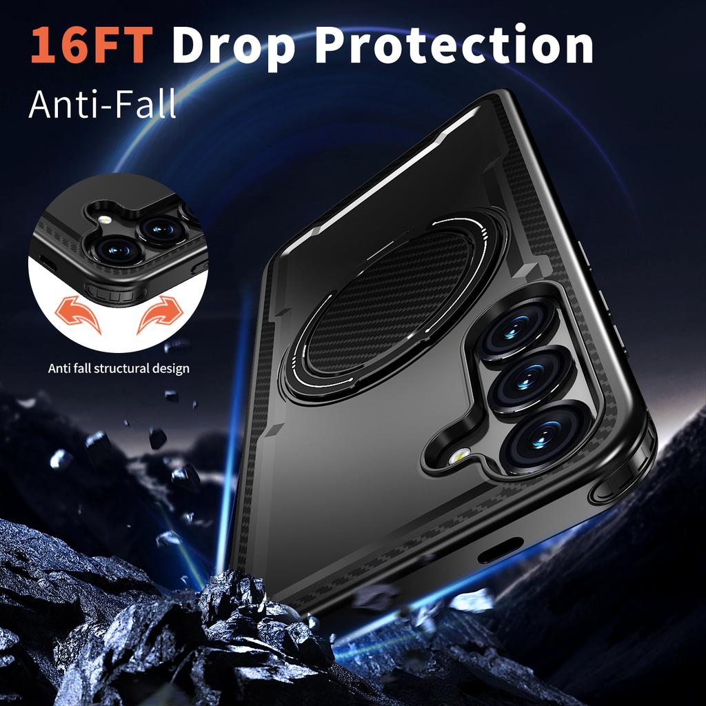 For Samsung Galaxy S25/Galaxy S24 Case Compatible with MagSafe TPU+PC Kickstand Phone Cover