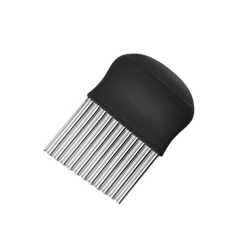 

Деревянная ручка Нержавеющая сталь Волнистый нож для резки картофеля и мыла