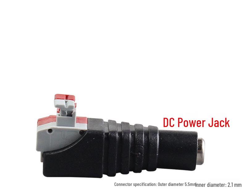 5.5x2.1mm DC Power Connector Set: Male & Female Plugs for 12V LED Strip