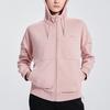 Lining Training Series Fleece Loose Hooded Sports Jacket Women Jacket Fog-Rose-Pink AWDQ612-2