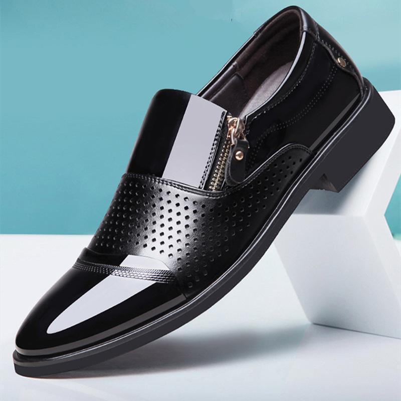 Low Heel Men's Formal Shoes Non Slip Slip-on Footwear Clothing Leather Not Casual High Quality Fashion Suit 39 Social Shoe Male