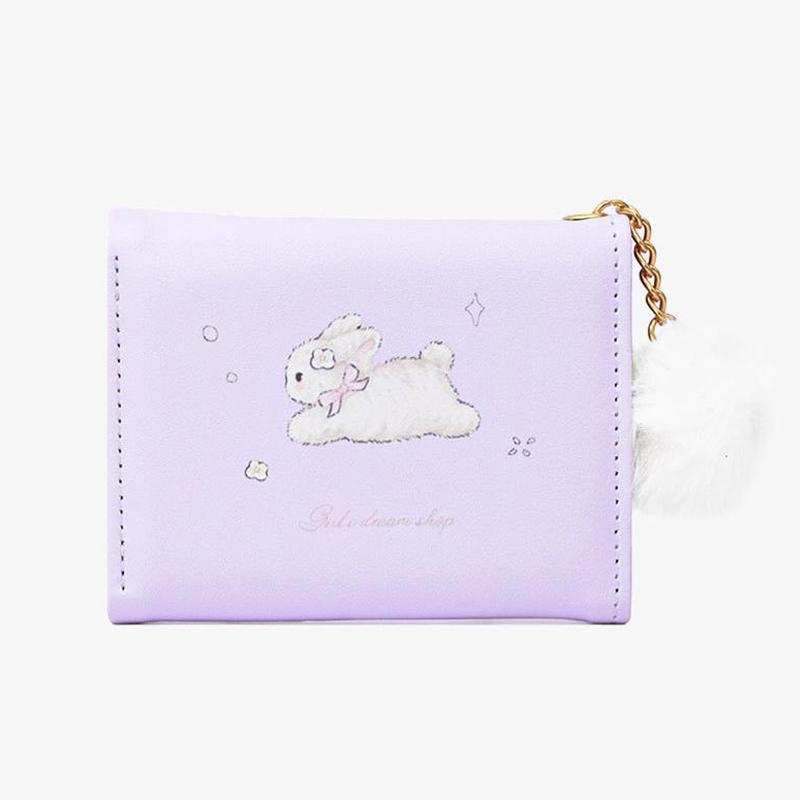 Fashionable And Versatile Bunny Card Bag Id Bag Cute Short And Multi Slot Wallet