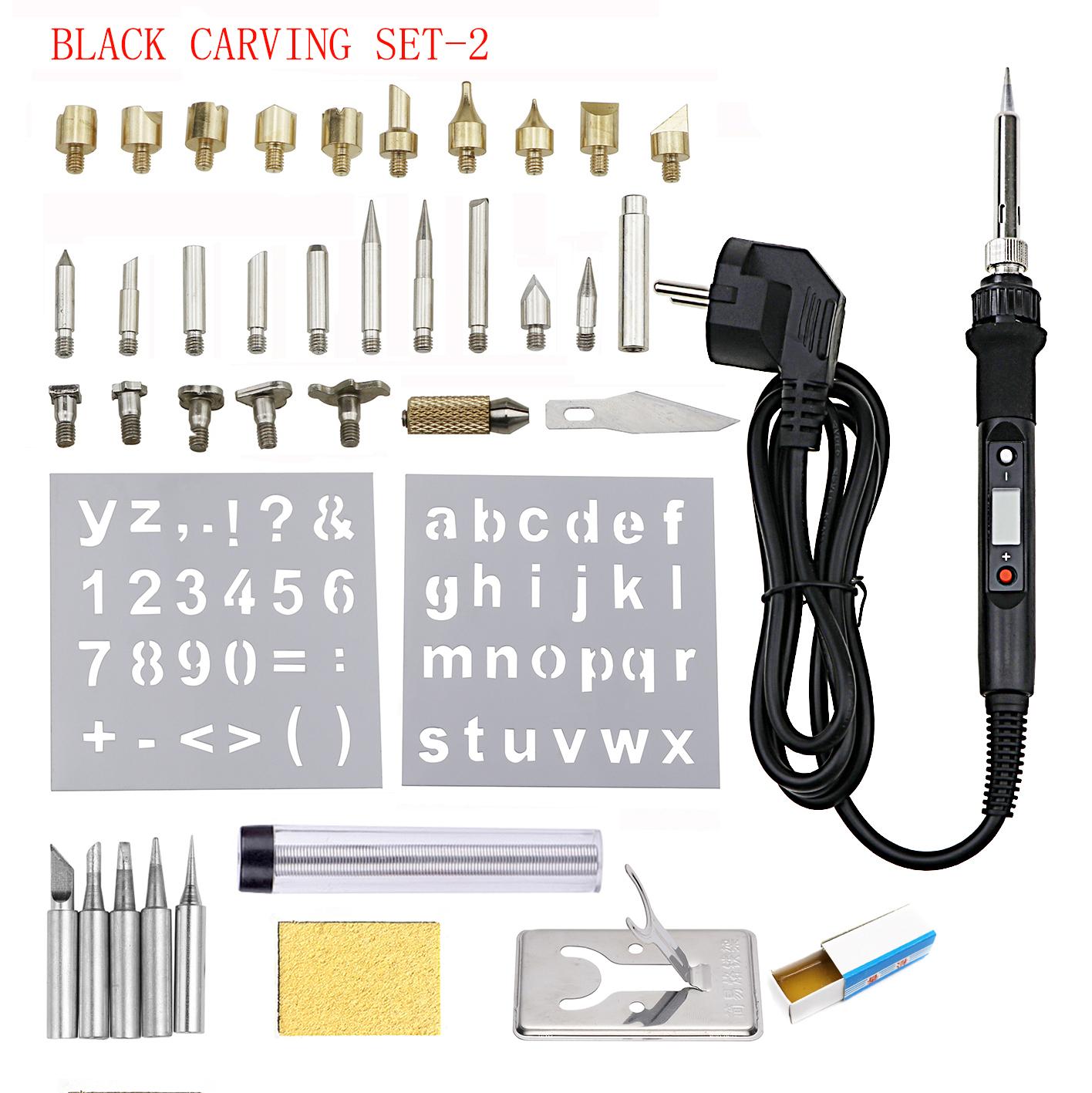 

Набор ручек для пирографии для резьбы по дереву, 60 Вт, 80 Вт, паяльник с регулируемой температурой, сварочный набор для тиснения древесины, ремонтный набор для горения