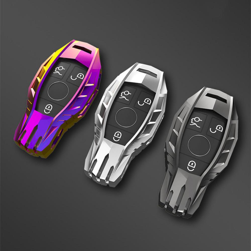 Suport de carcasă pentru chei de mașină din aliaj pentru Mercedes Benz ABCES Class W204 W205 W206 W212 W213 W176 GLC CLA W177 W222 W223 W463 AMG