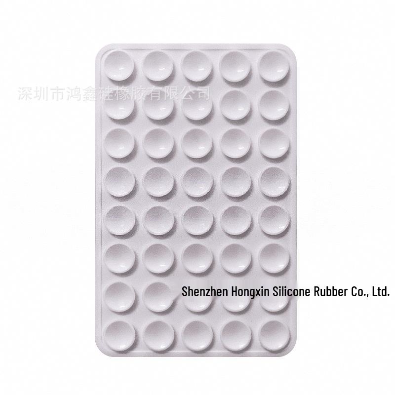 Silicone Suction Cup Holder for Mobile Phones - Square, Single-Sided, Set of 24