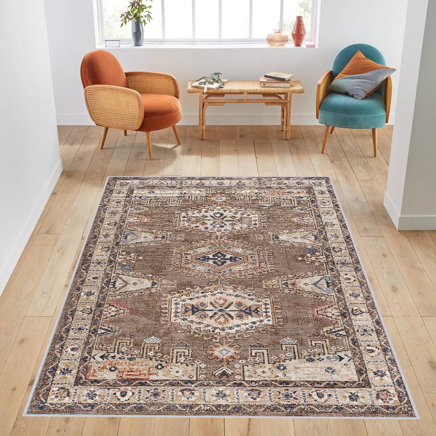 

Rovigo Home Моющийся ковер с набивным рисунком RVGHOME1759 50X80 коричневый