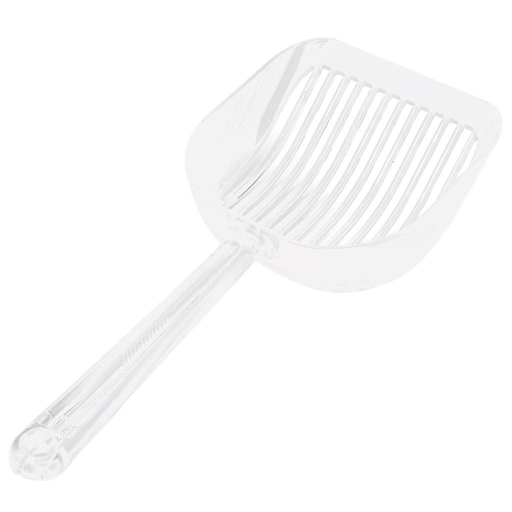 Cat Litter Scoop ABS 5mm Spacing Filtering Design Cat Poop Shovel with Ergonomic HandleTransparent Crystal Style
