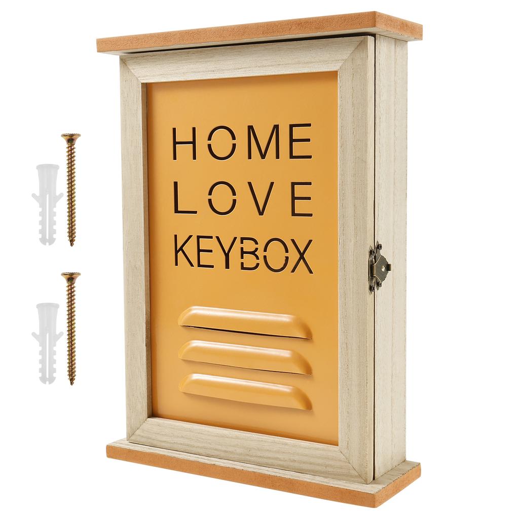 Wall Key Holder House Key Box Cabinet Living Room Wall Hanging Storage Box Home Decor Case Wood Craft Gifts